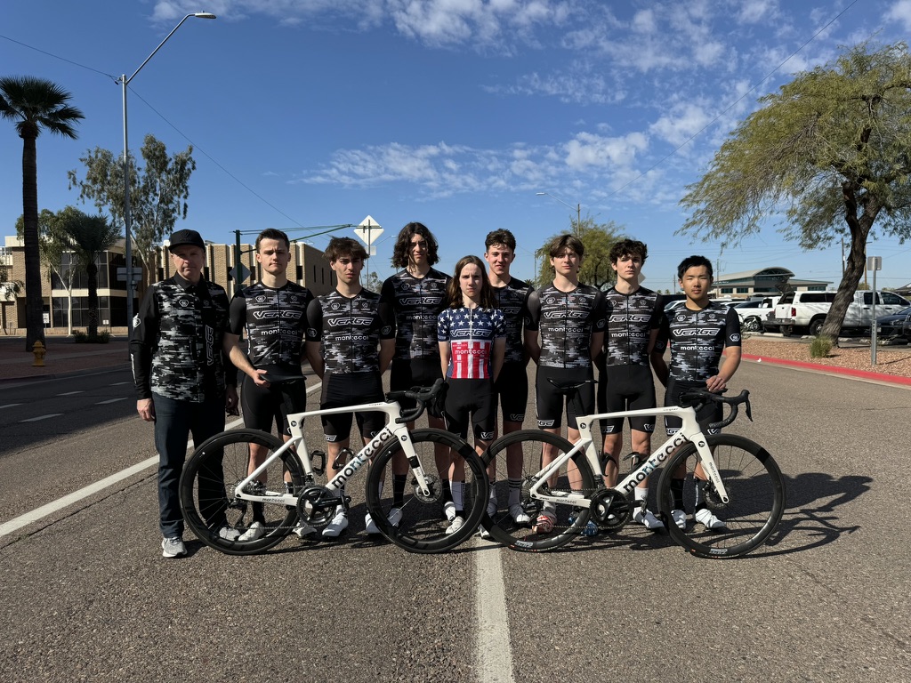 David Sommerville supporting a junior cycling team