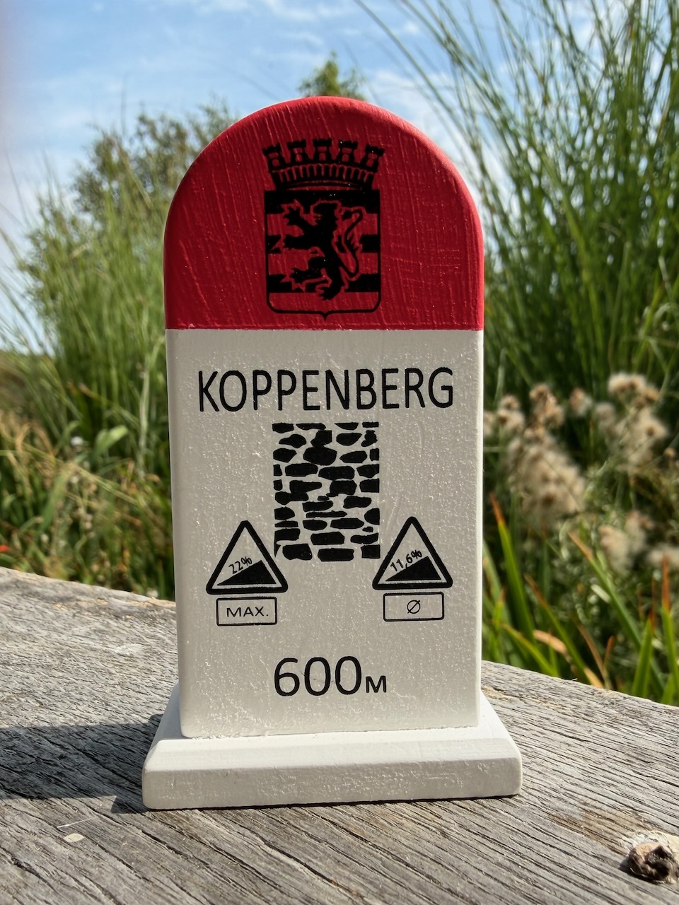 Koppenberg cobbled climb marker in Belgium