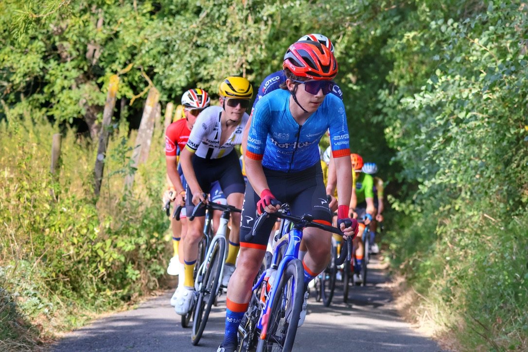 Cyclists on a country road
